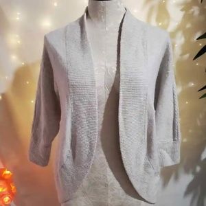 Lilly Pulitzer Cabrina Open Cashmere Oatmeal Cream Cardigan Sweater Womens M/L